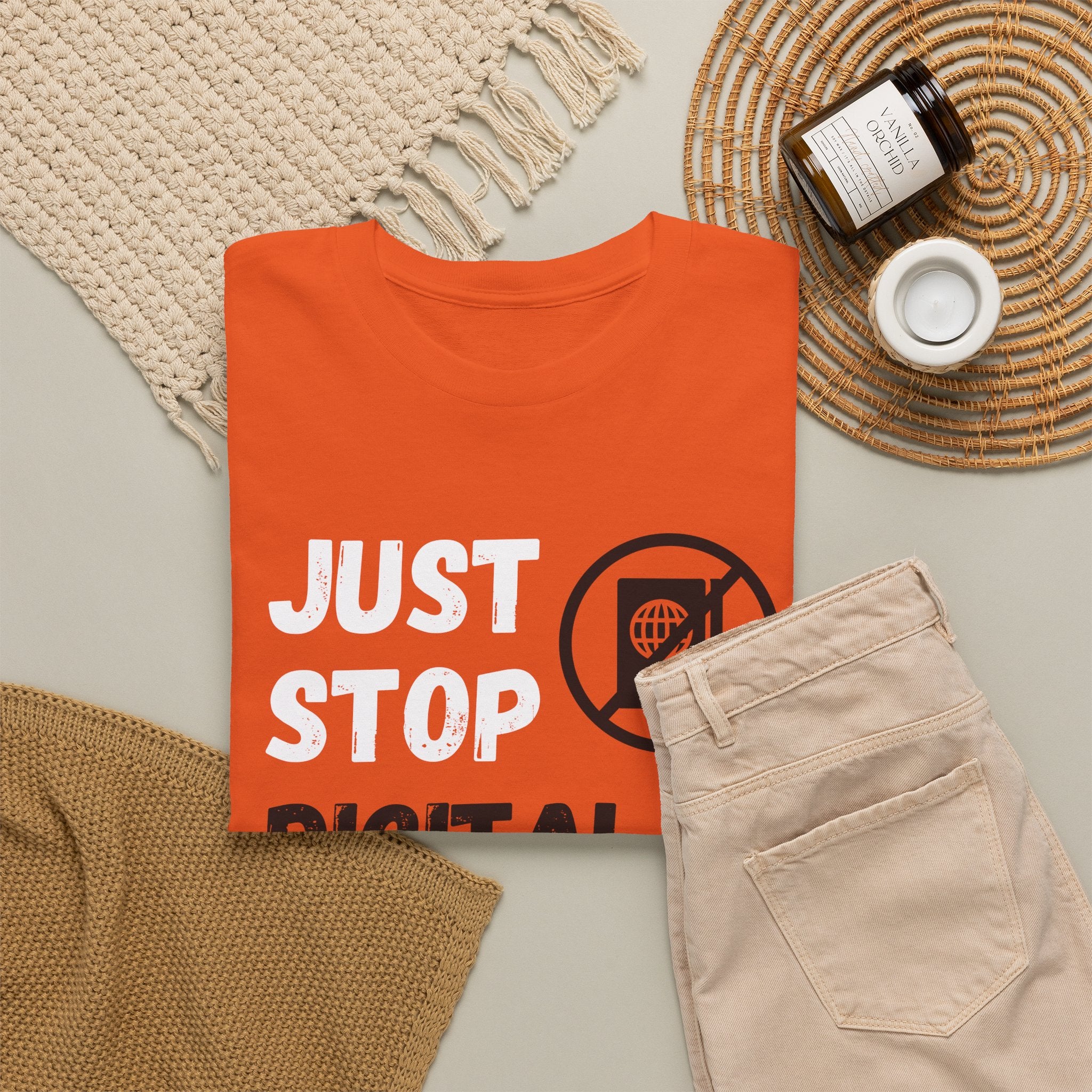 Just Stop Digital ID T-Shirt — Anti Digital ID Protest Tee