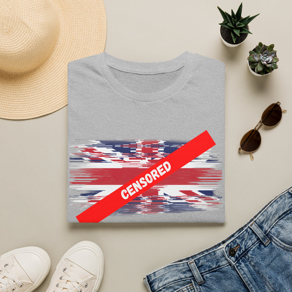 Censored Union Jack T-Shirt — British Political Flag Tee