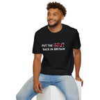Put the Brit Back in Britain T-Shirt — Patriotic British Flag Slogan Tee