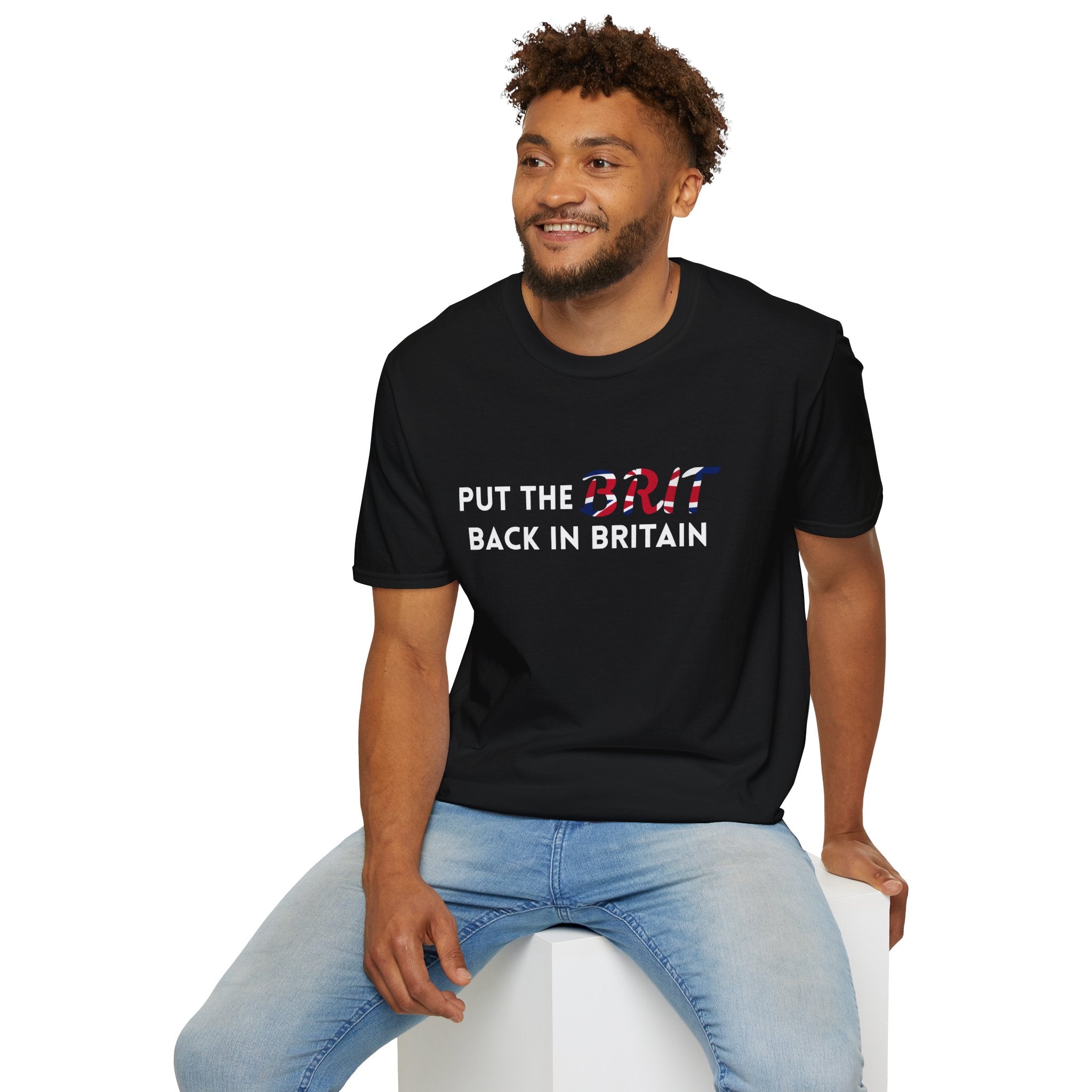 Put the Brit Back in Britain T-Shirt — Patriotic British Flag Slogan Tee