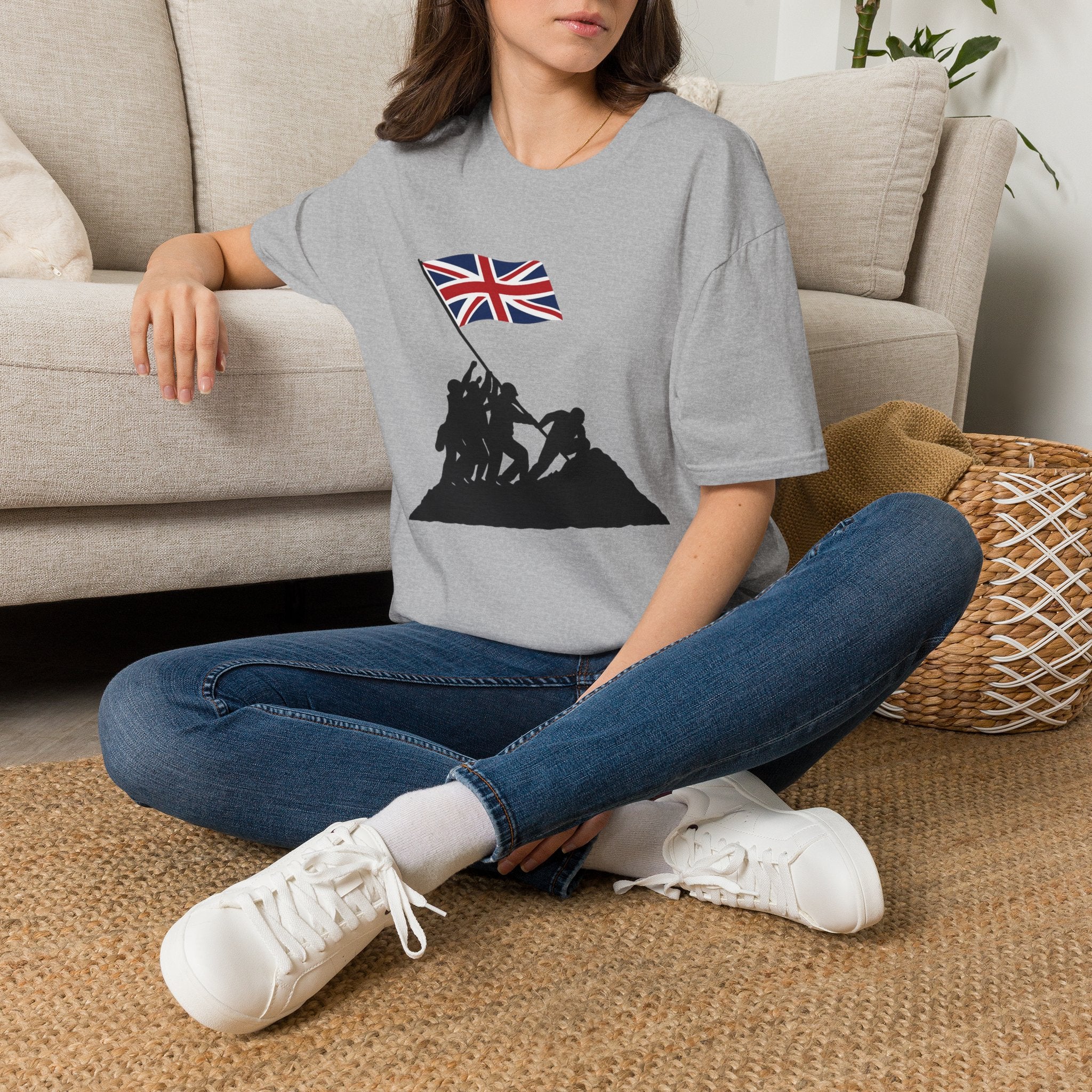 Raising Our Colours T-Shirt (no slogan) — British Flag Patriotic Tee - Our Colours