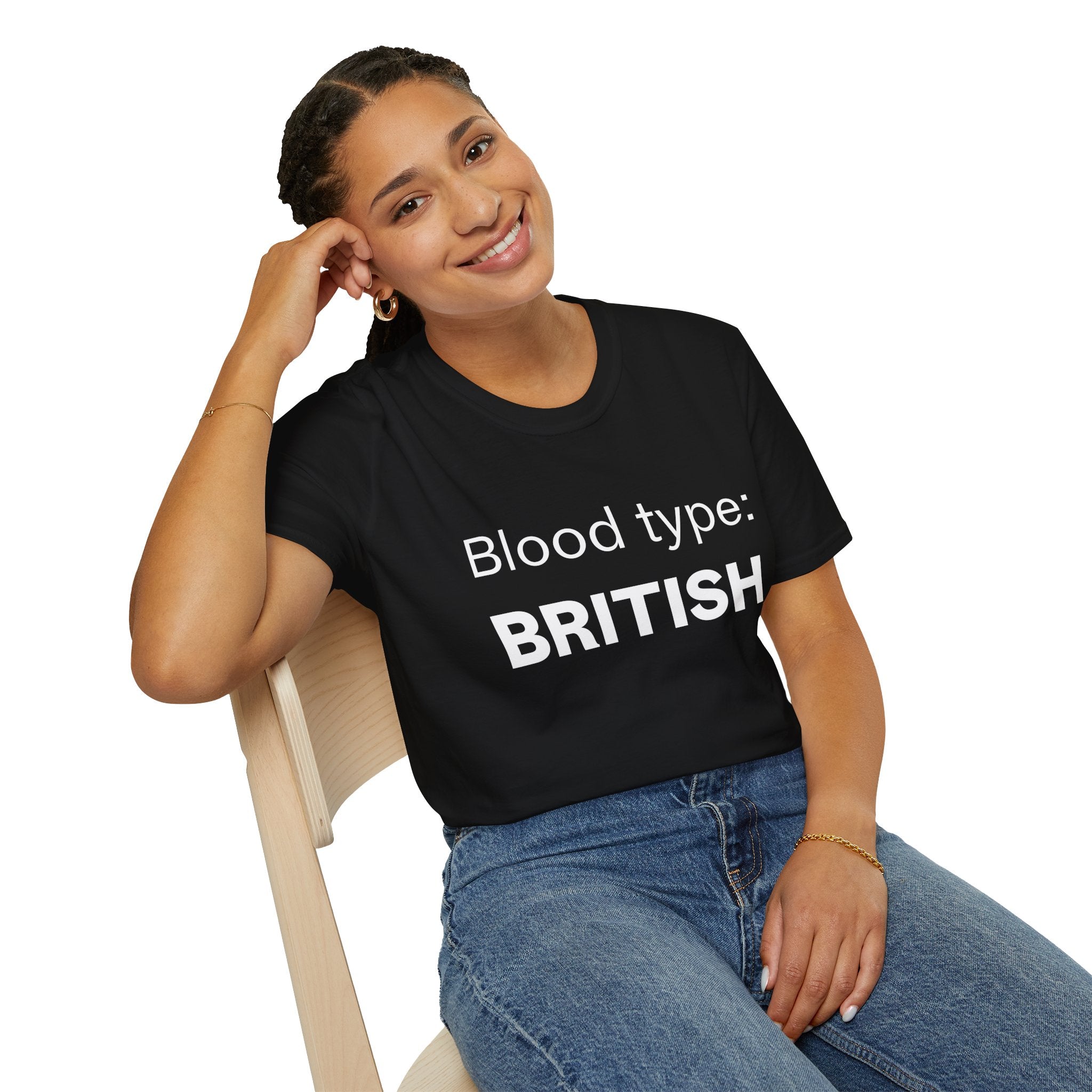 Blood Type: BRITISH T‑Shirt — Funny British Pride Tee