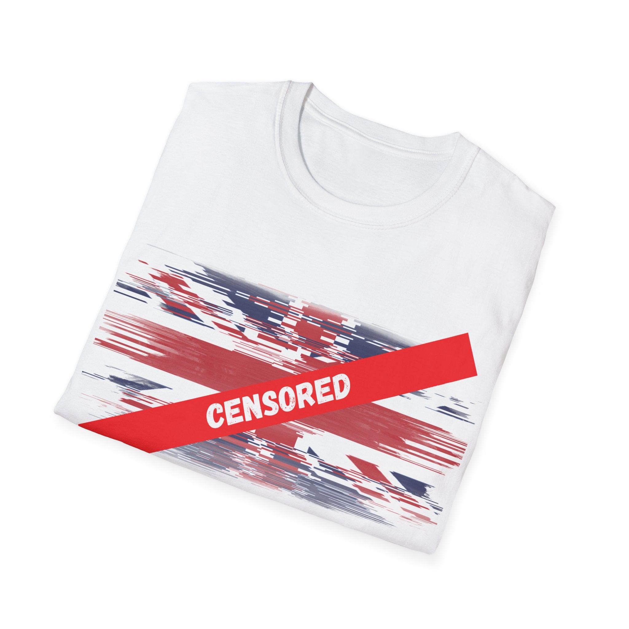 Censored Union Jack T-Shirt — British Political Flag Tee