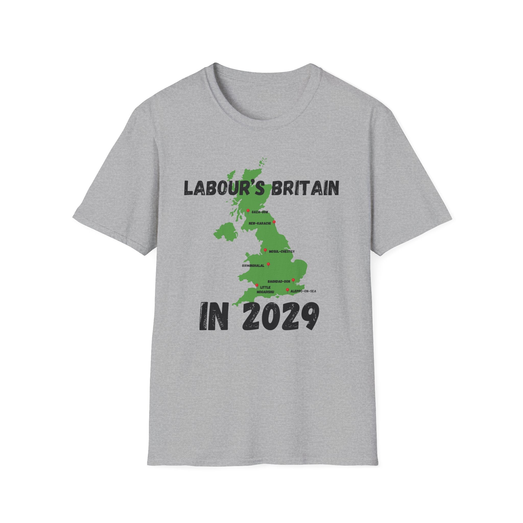 Political T-Shirt — "Labour's Britain in 2029" UK Map Parody