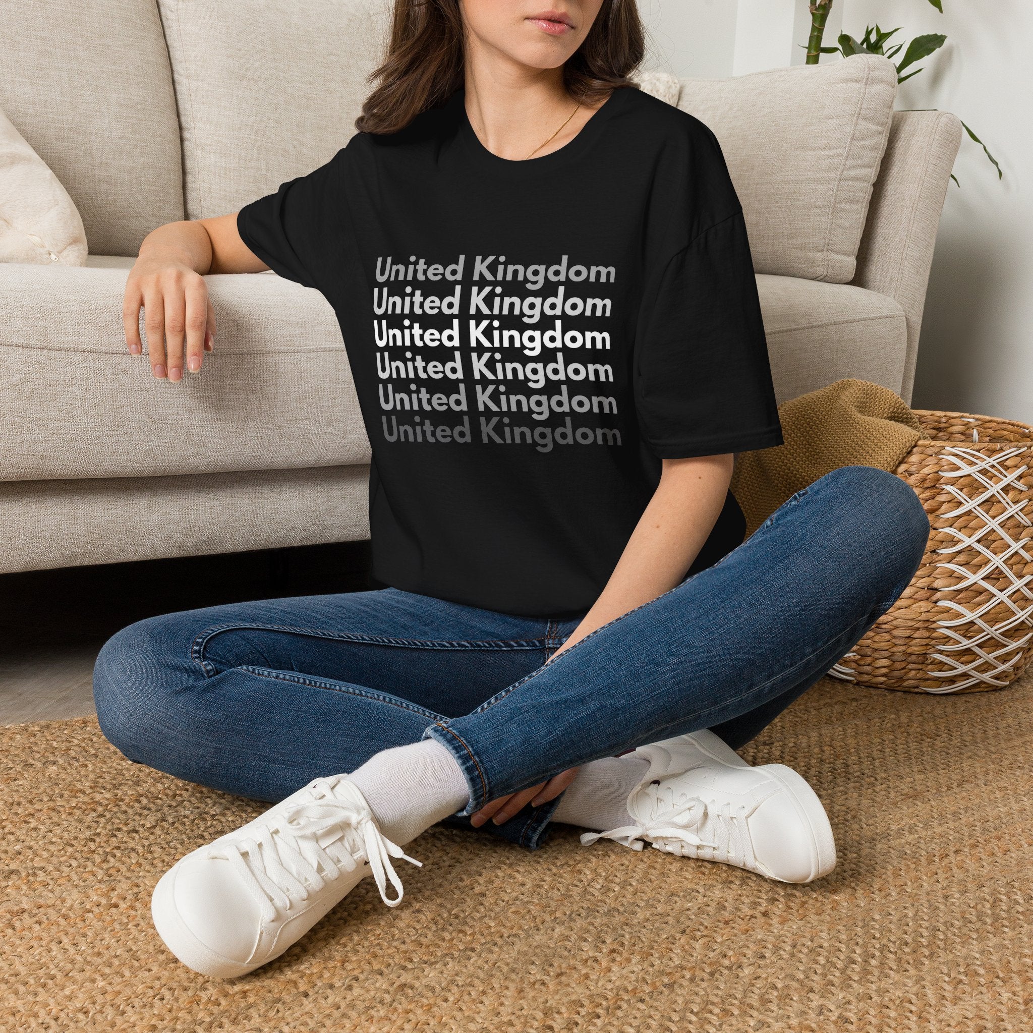 United Kingdom Repeat Text T-Shirt