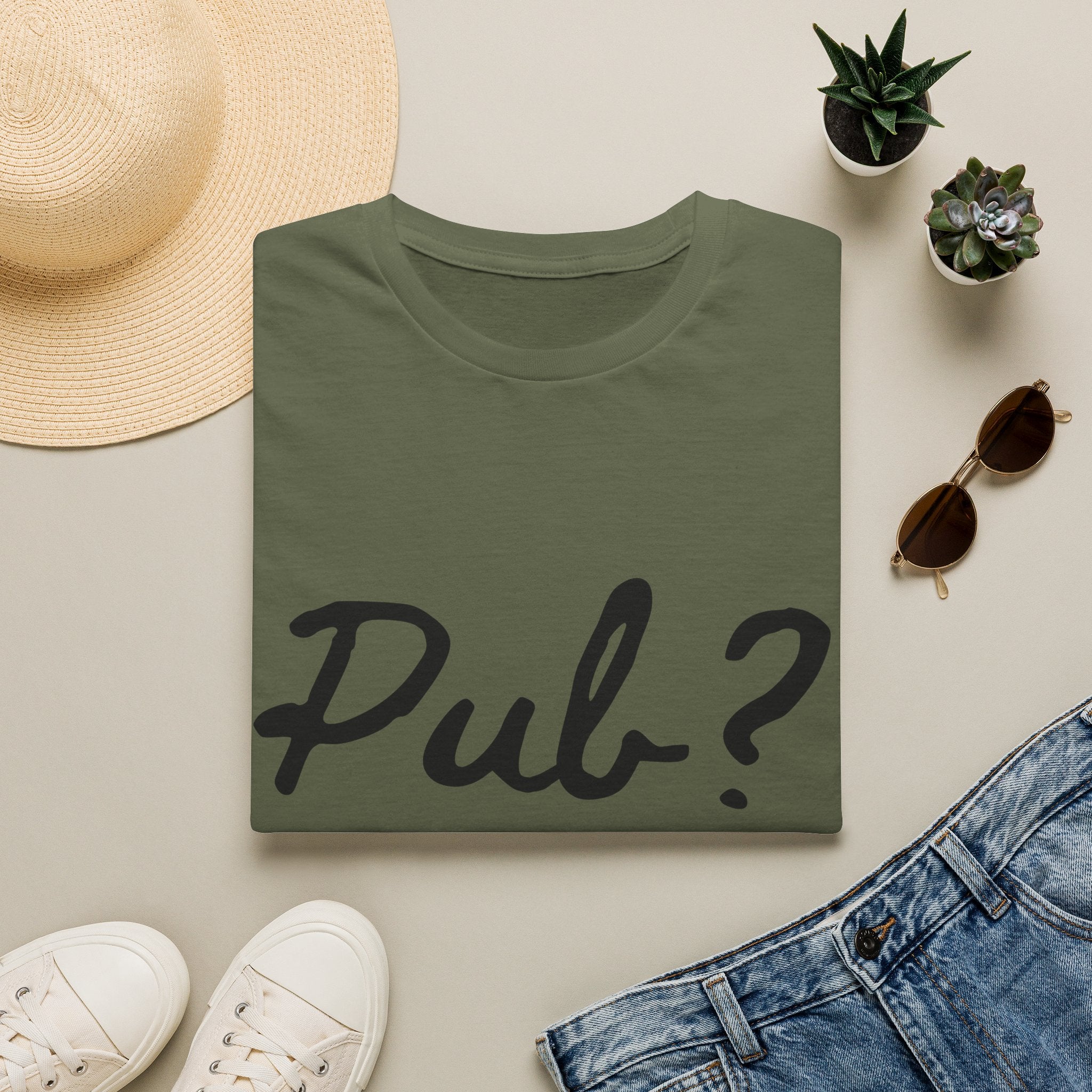 Pub? T-Shirt — Funny Question Graphic Tee for Night Out & Pub Crawl