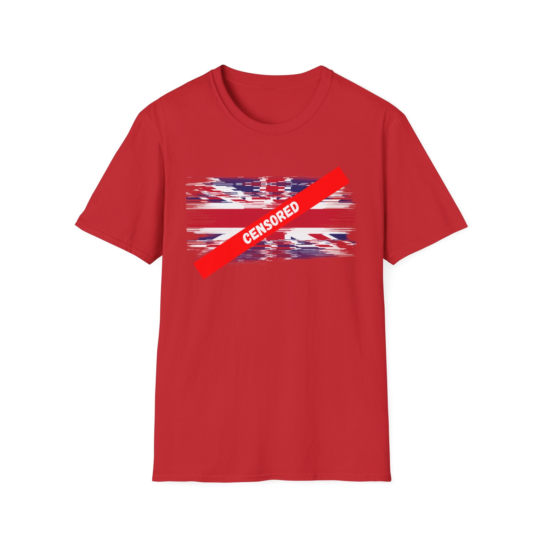 Censored Union Jack T-Shirt — British Political Flag Tee