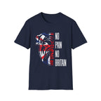 T-Shirt — 'No Pain No Britain' British Flag Bulldog Graphic
