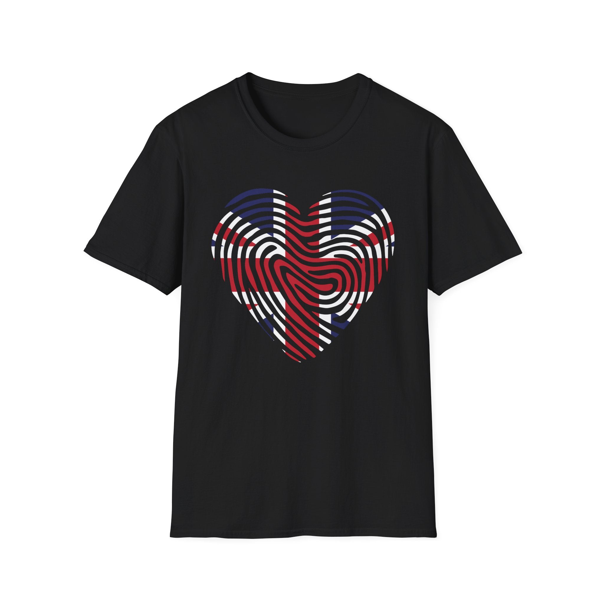 Union Jack Heart Fingerprint T-Shirt — British Patriot Tee