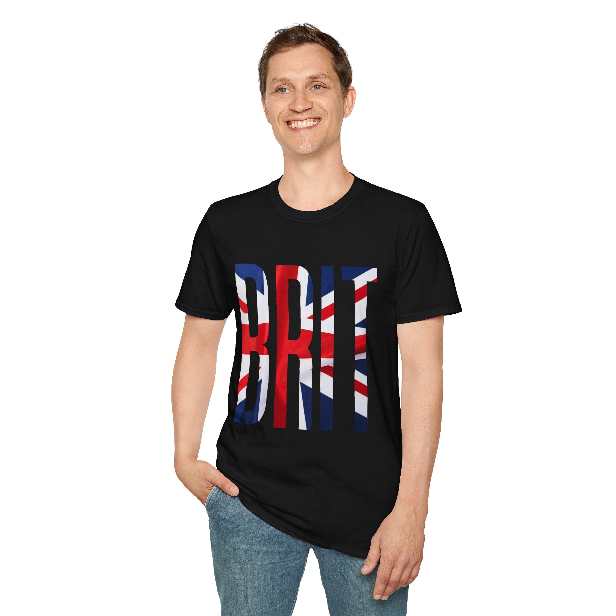 Brit Flag T-Shirt — Bold 'BRIT' Union Jack Graphic Tee