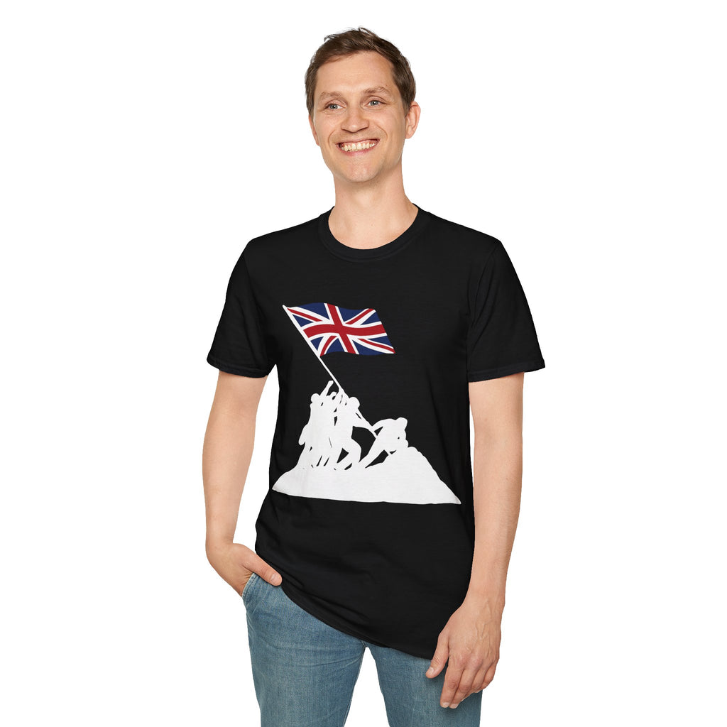 Raising Our Colours T-Shirt (no slogan) — British Flag Patriotic Tee