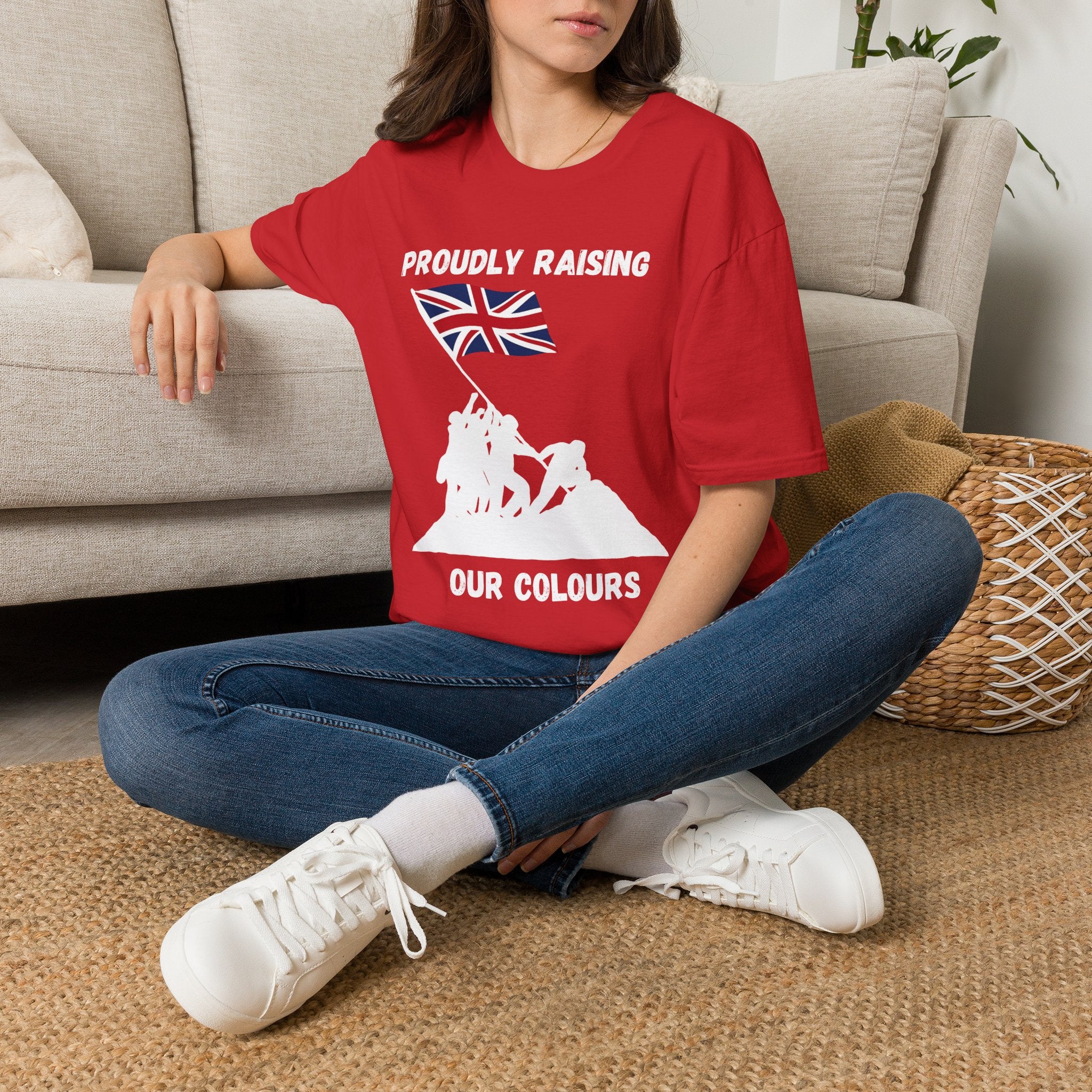 Proudly Raising Our Colours T-Shirt (original) — British Flag Patriotic Tee