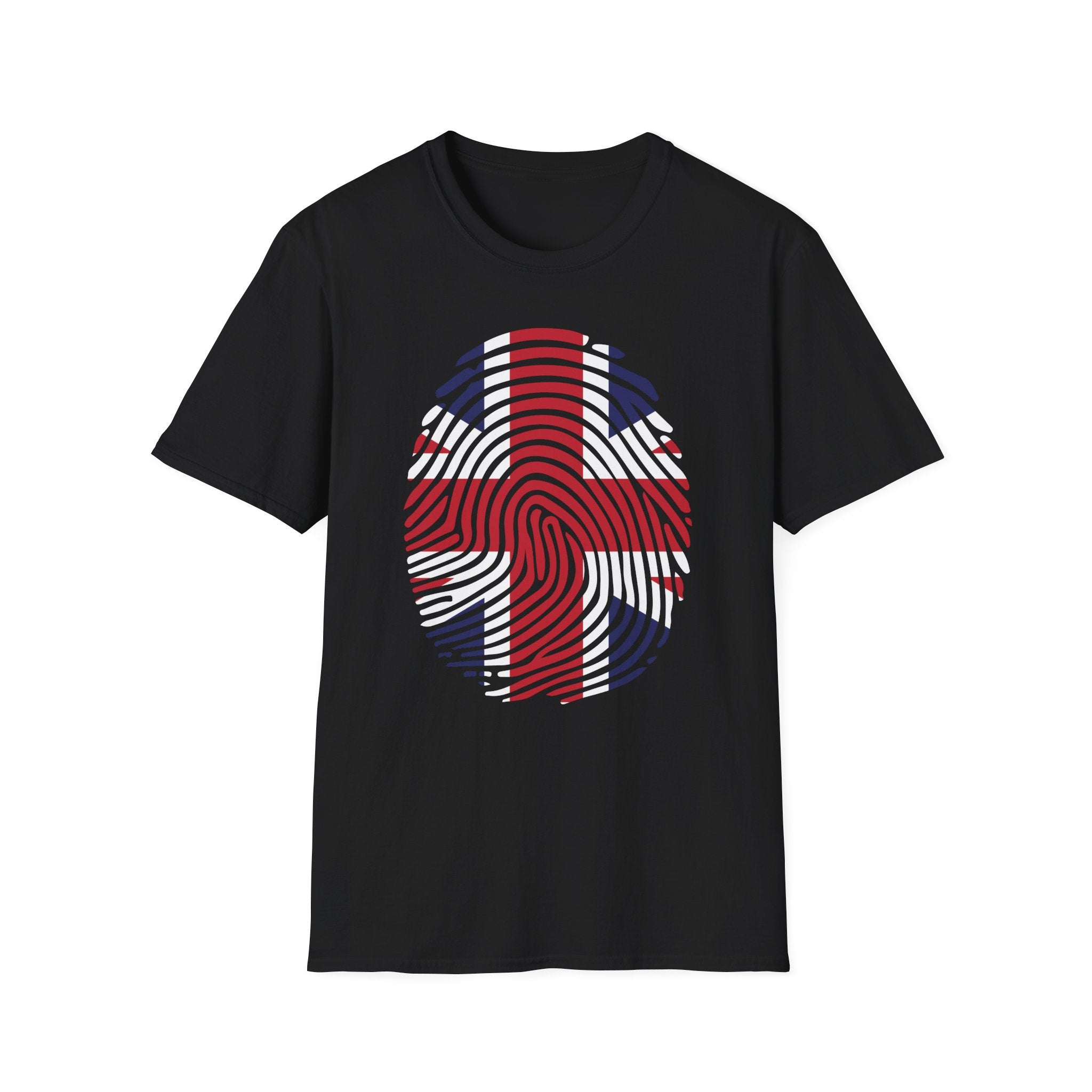 Union Jack Fingerprint British T-Shirt — Patriotic UK Pride Tee