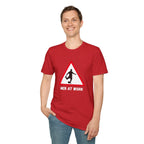 Men at Work Roadside Sign T-Shirt — British Humour T-Shirt - Our Colours