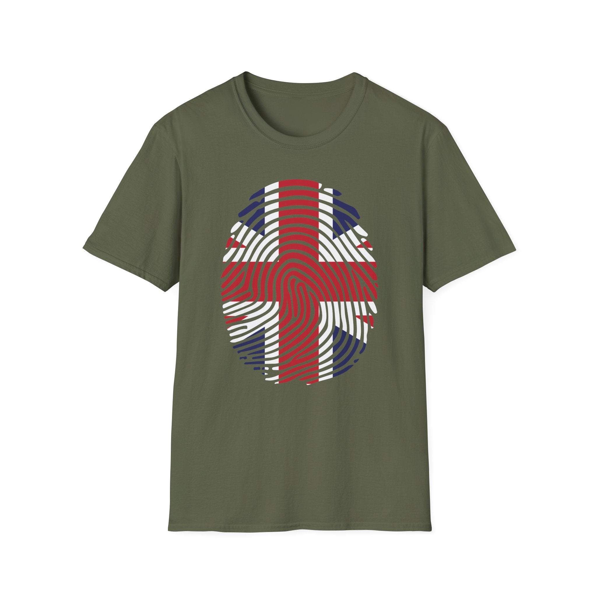 Union Jack Fingerprint British T-Shirt — Patriotic UK Pride Tee