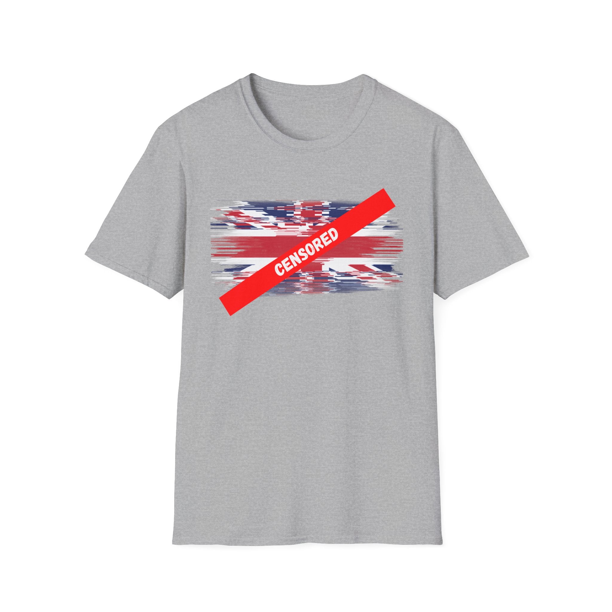 Censored Union Jack T-Shirt — British Political Flag Tee