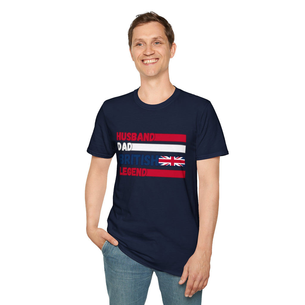 British Legend T-Shirt — 'Husband Dad British Legend' Graphic Tee
