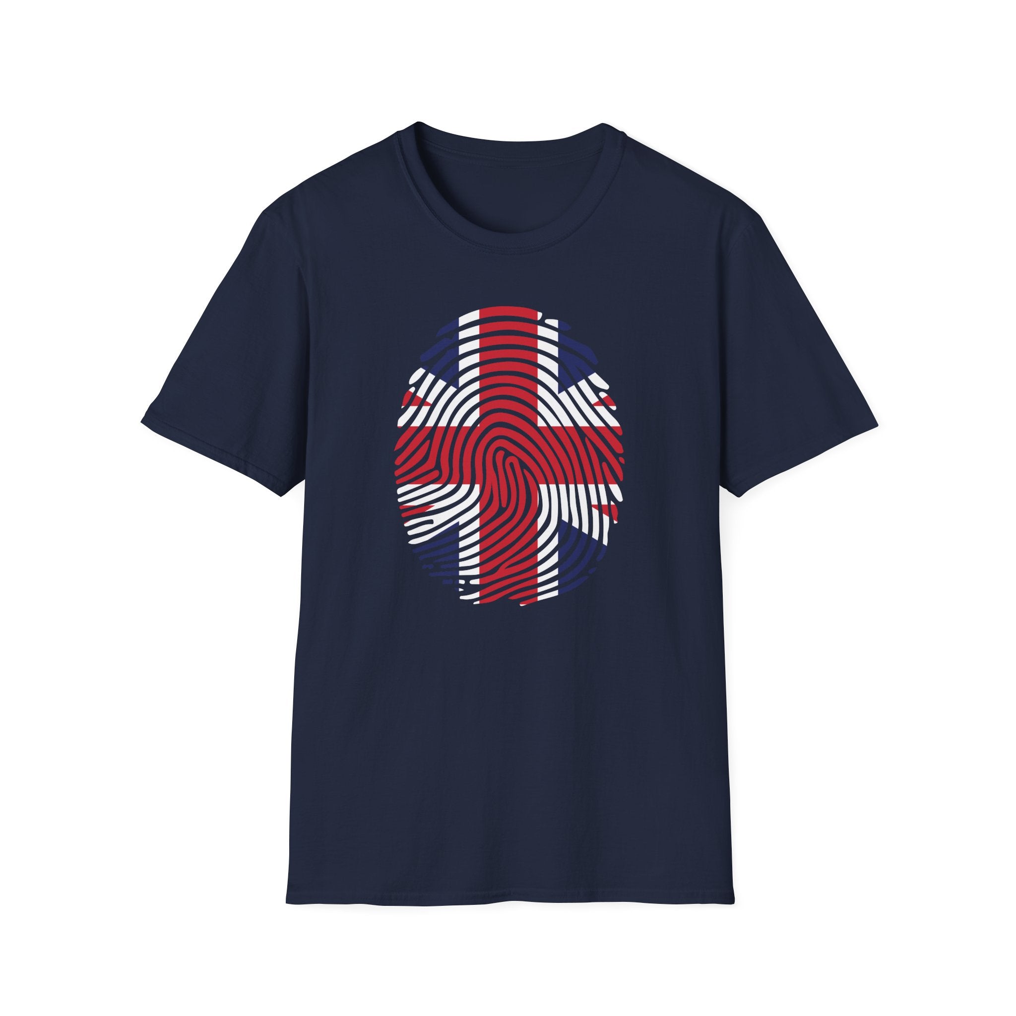 Union Jack Fingerprint British T-Shirt — Patriotic UK Pride Tee