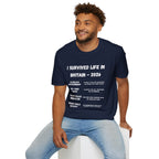 I Survived Life in Britain 2026 T-Shirt — Political Commentary Tee - Our Colours