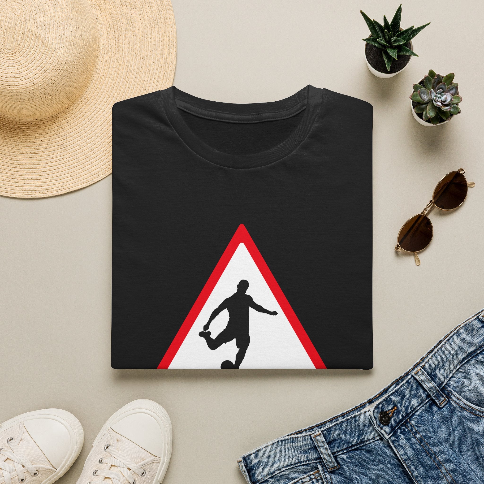 Men at Work Roadside Sign T-Shirt — British Humour T-Shirt - Our Colours