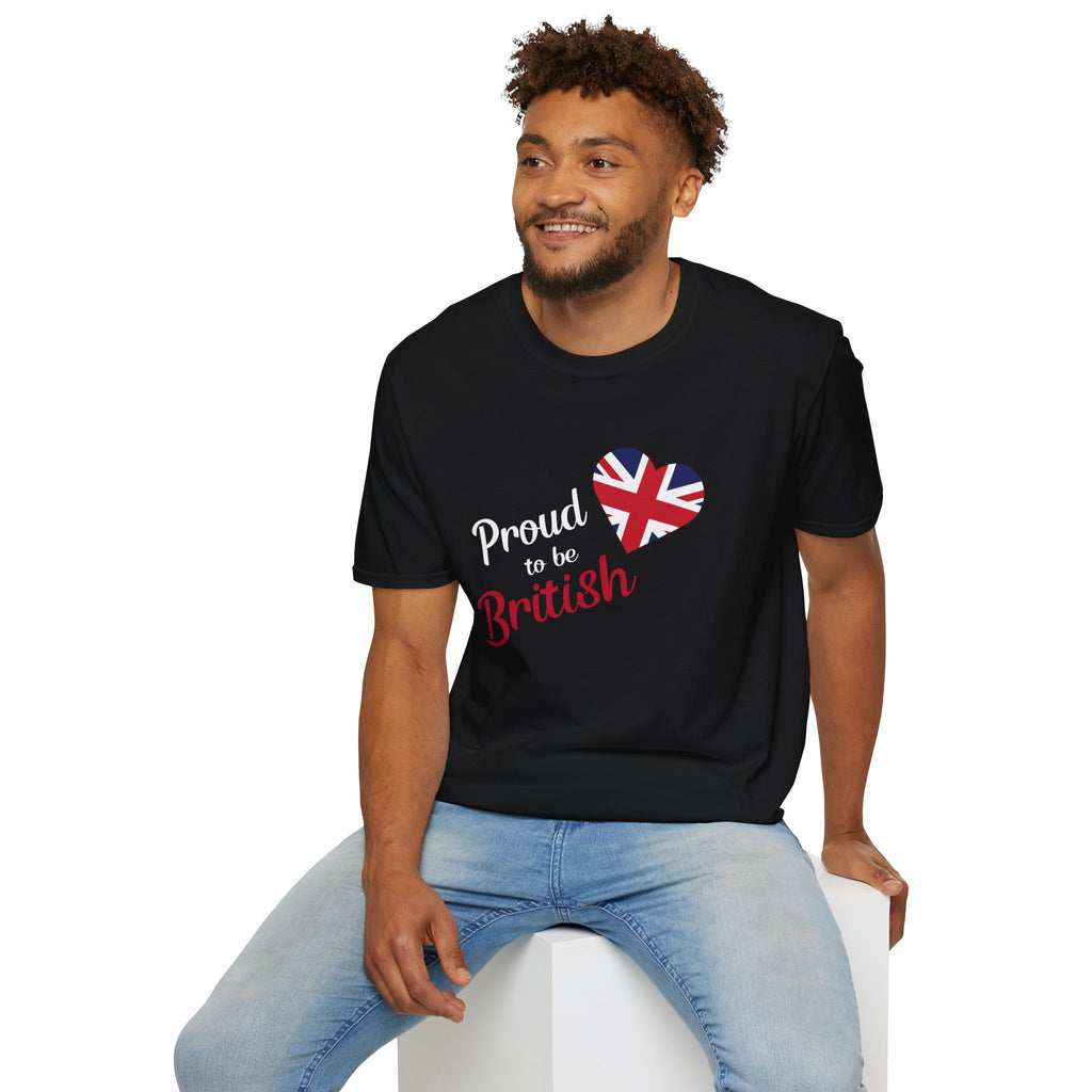 Proud to be British T-Shirt — Union Jack Heart Patriotic Tee