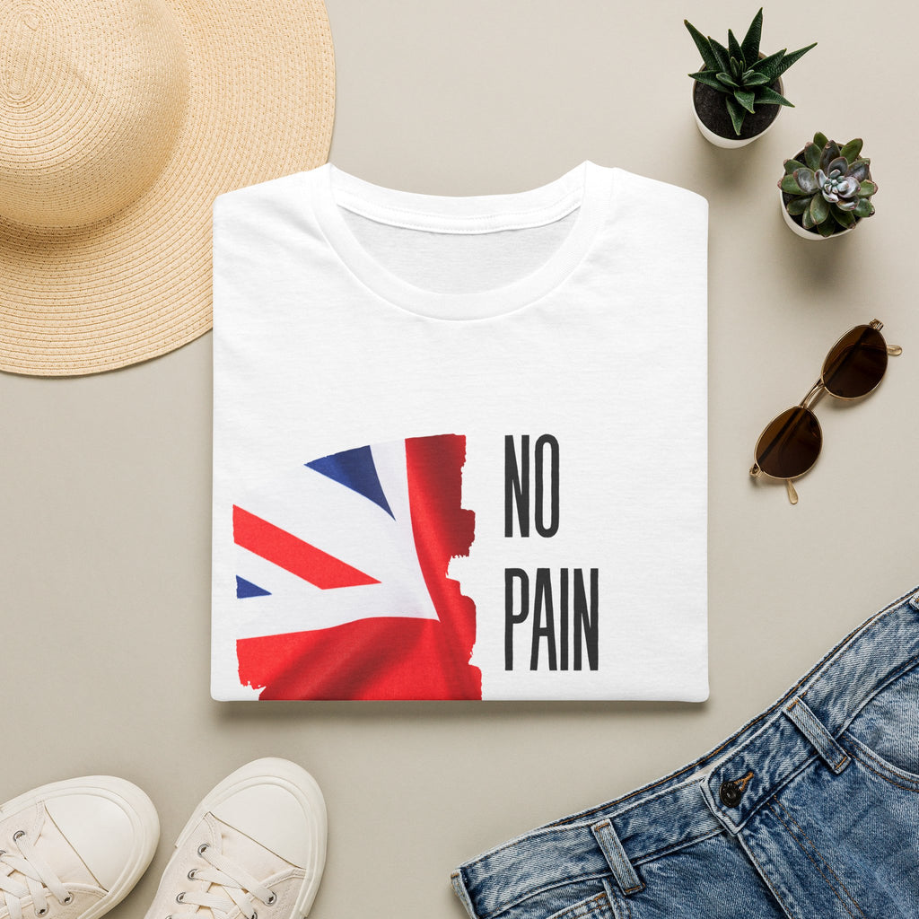 T-Shirt — "No Pain No Britain" Union Jack Graphic