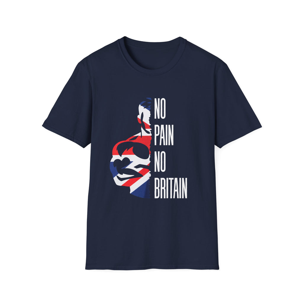 T-Shirt — "No Pain No Britain" British Flag Fitness