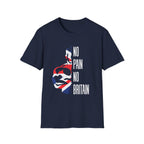 T-Shirt — "No Pain No Britain" British Flag Fitness
