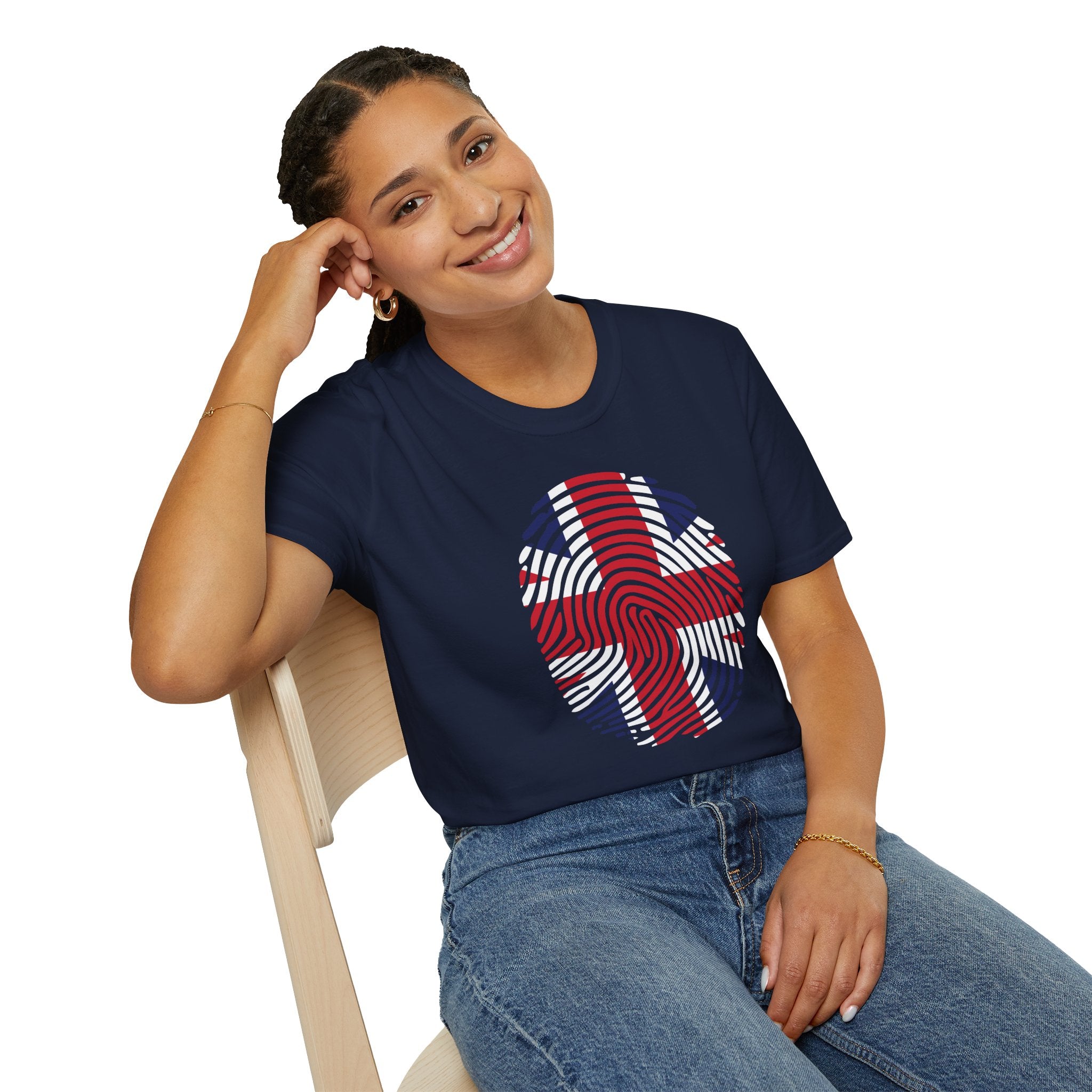 Union Jack Fingerprint British T-Shirt — Patriotic UK Pride Tee