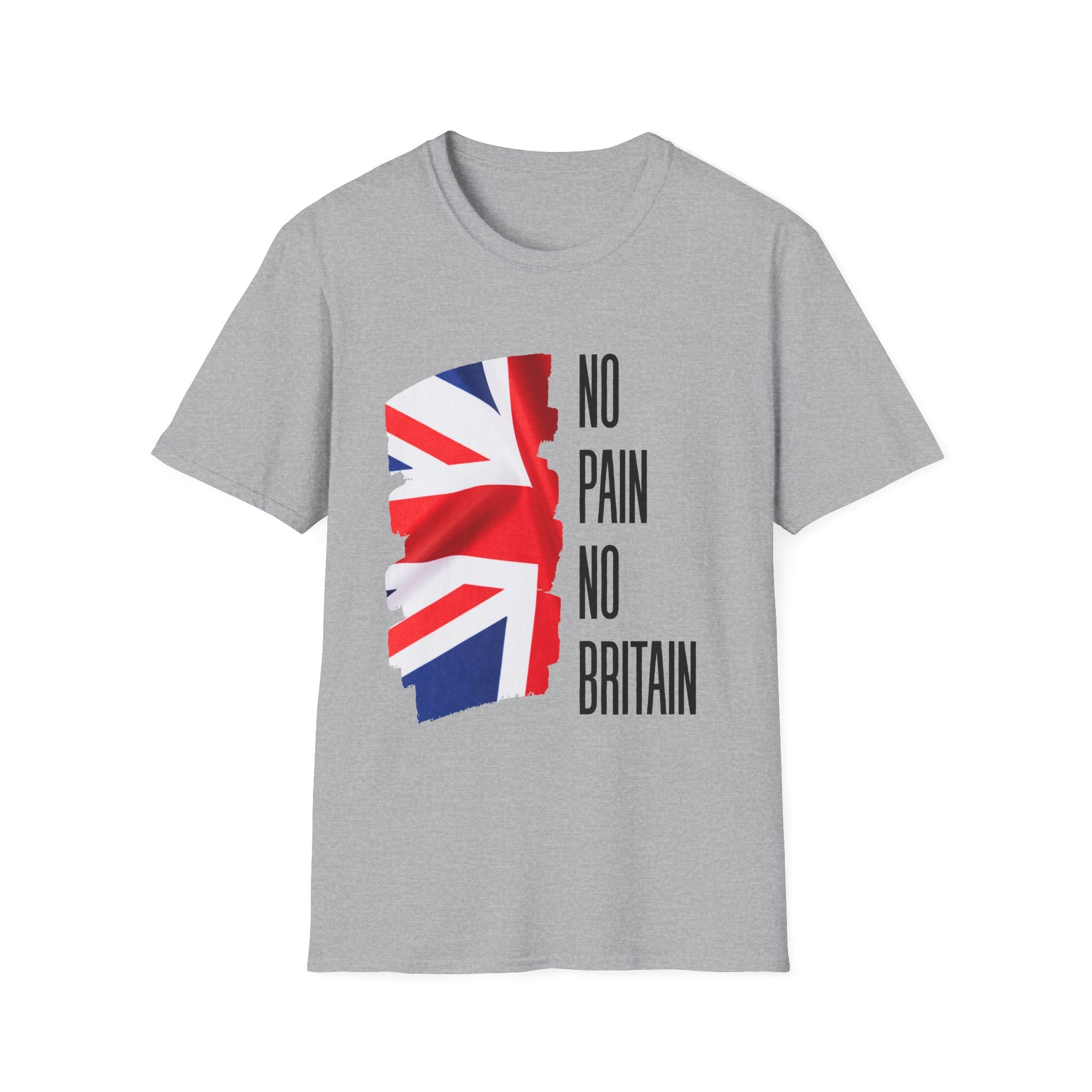 T-Shirt — "No Pain No Britain" Union Jack Graphic
