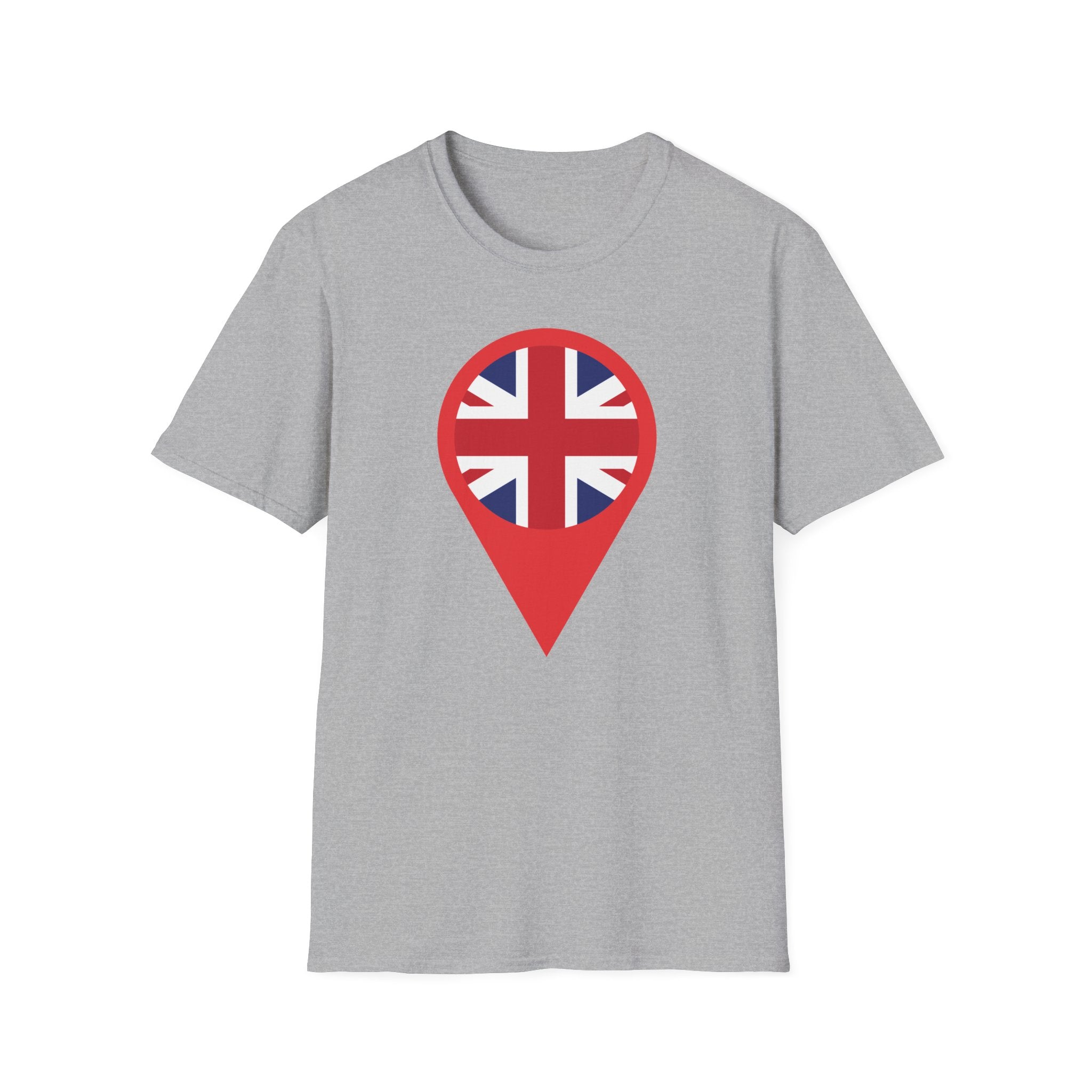 Union Jack Map Pin T-Shirt — British Patriotic Tee