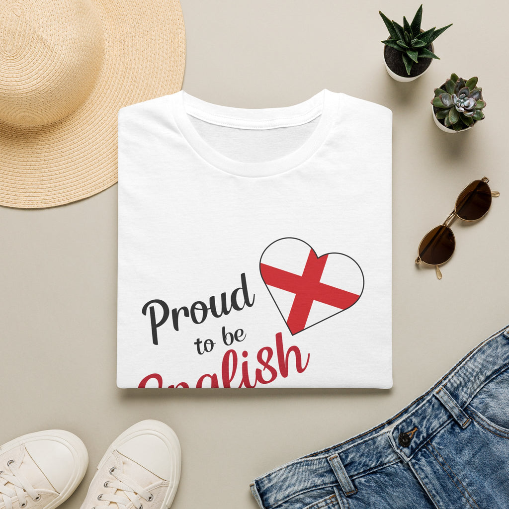 Proud to be English T-Shirt — Heart Flag England Tee