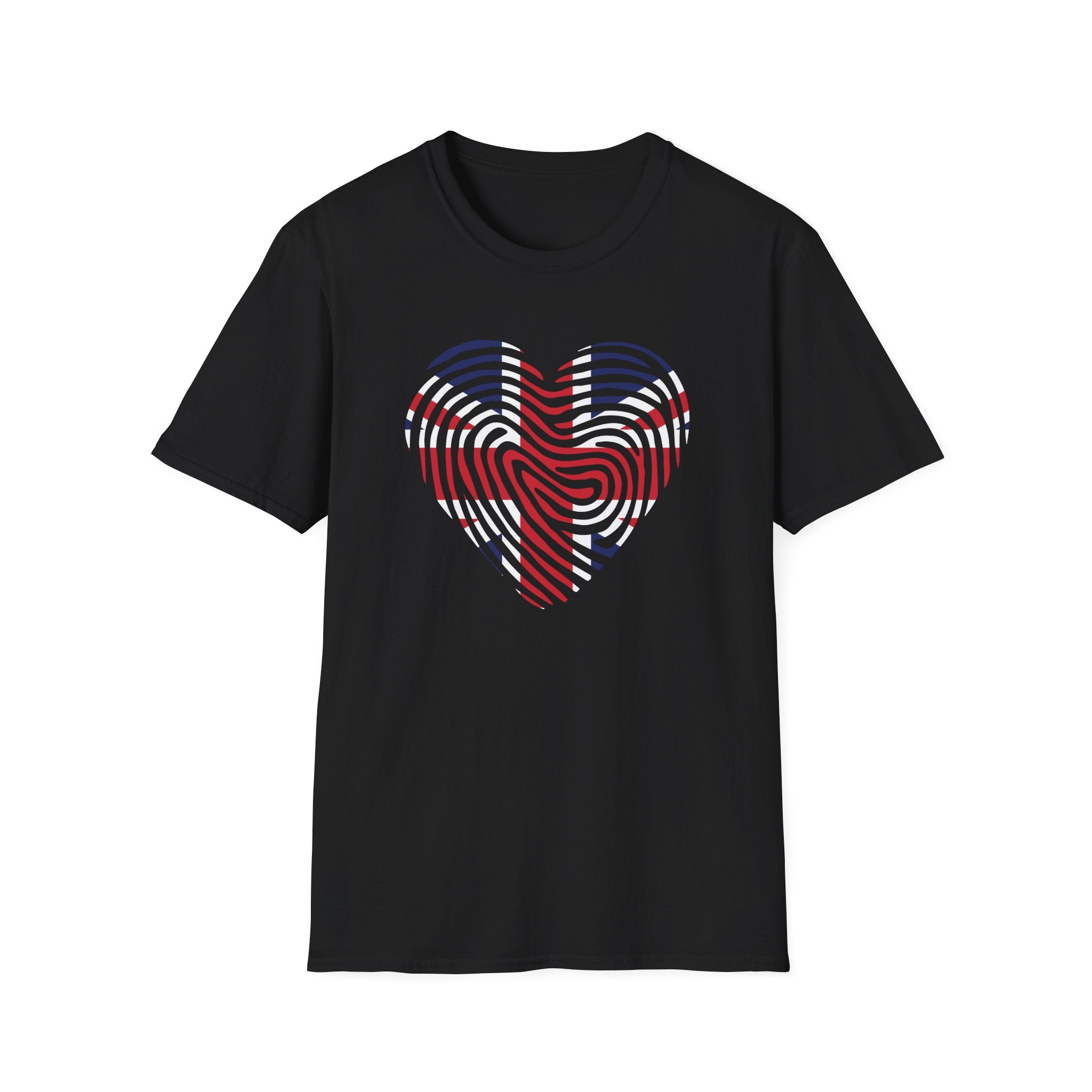 Union Jack Heart Fingerprint T-Shirt — British Patriot Tee