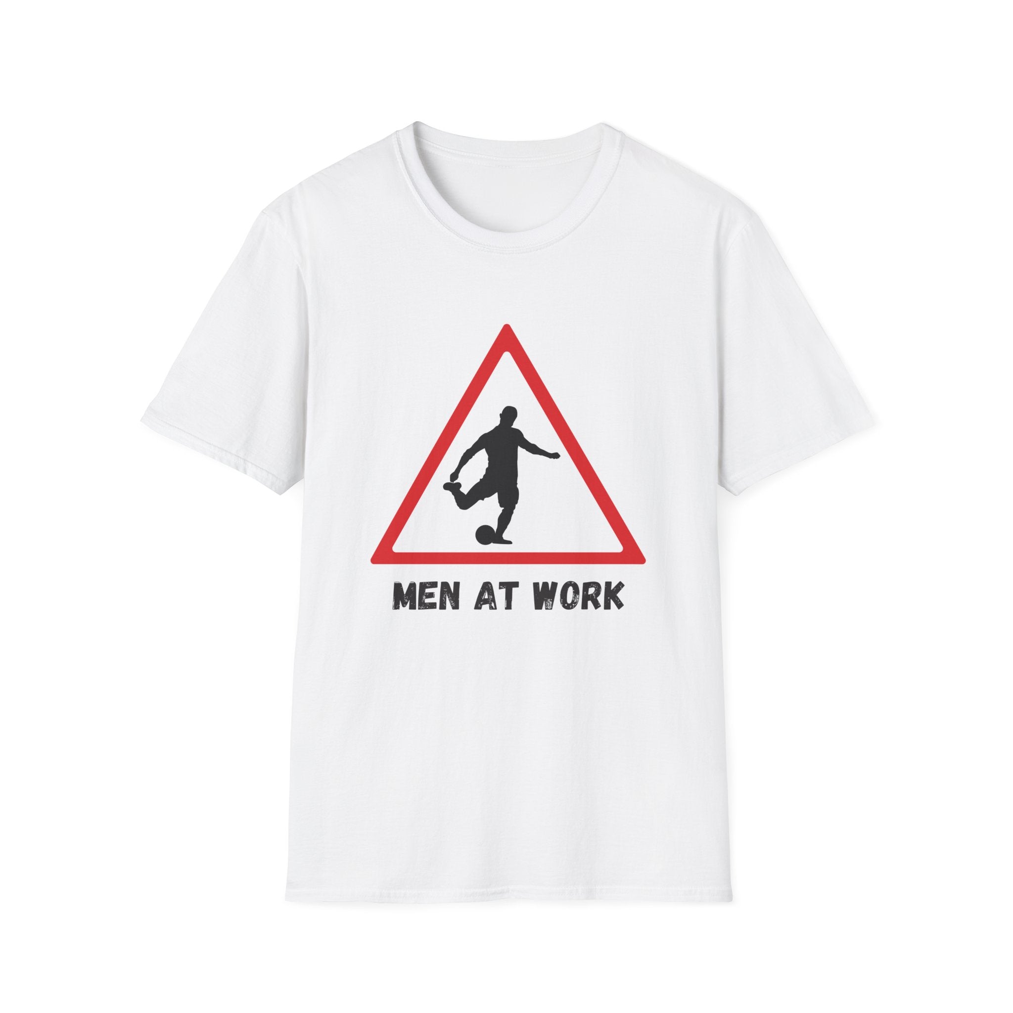 Men at Work Roadside Sign T-Shirt — British Humour T-Shirt