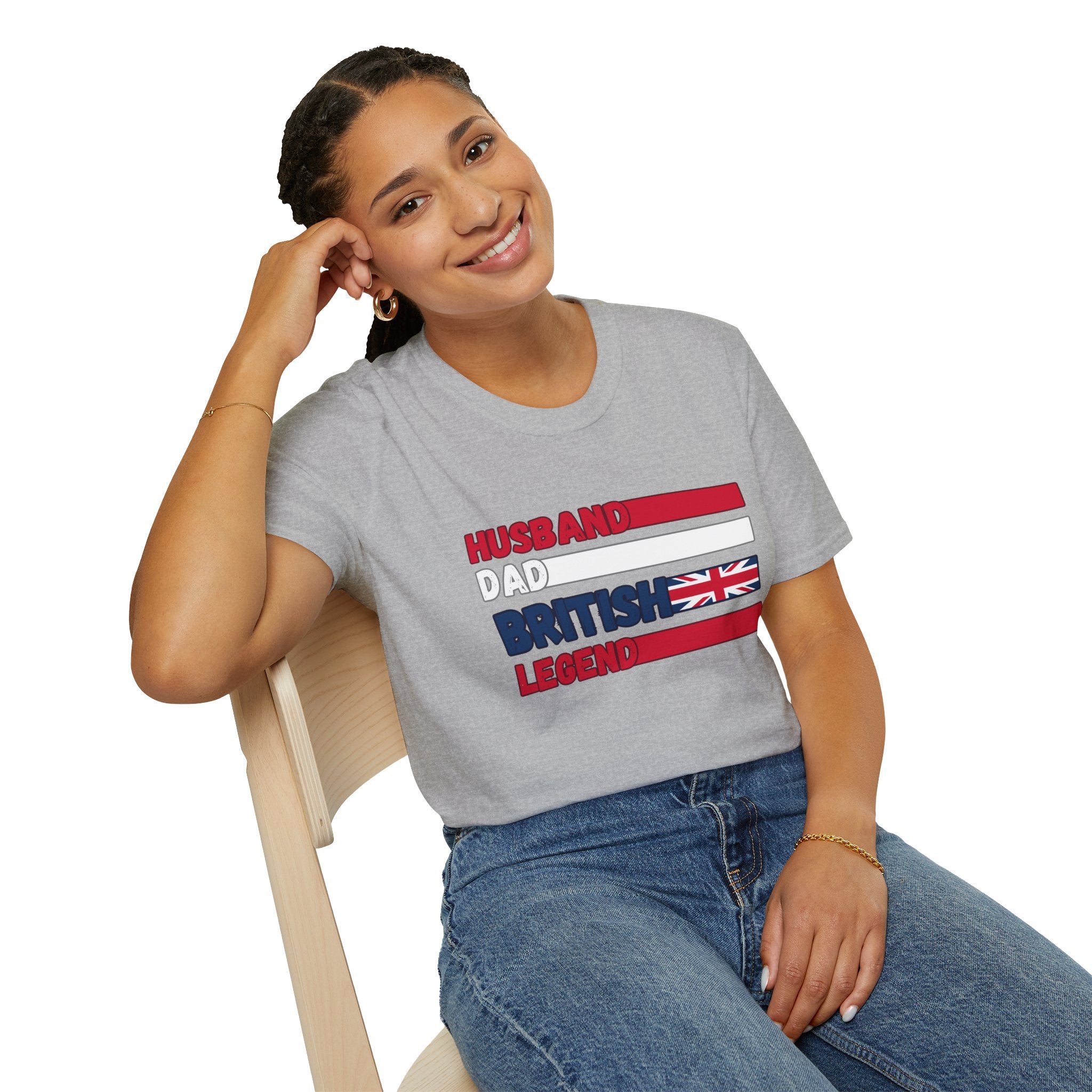 British Legend T-Shirt — 'Husband Dad British Legend' Graphic Tee