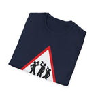 Men at Work Triangle Sign T-Shirt — Funny Beer Drinking Crew Tee