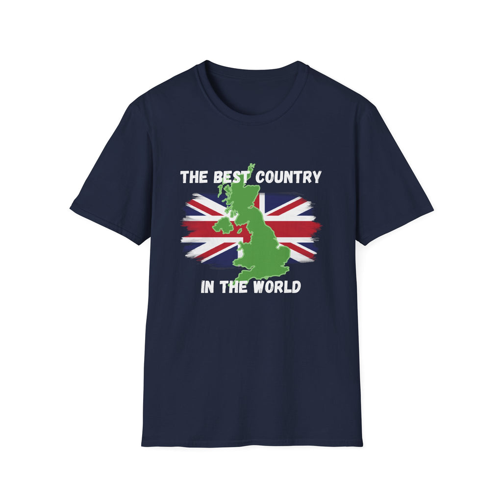 British Patriot T-Shirt — “The Best Country in the World” Union Jack Map
