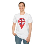 Union Jack Map Pin T-Shirt — British Patriotic Tee