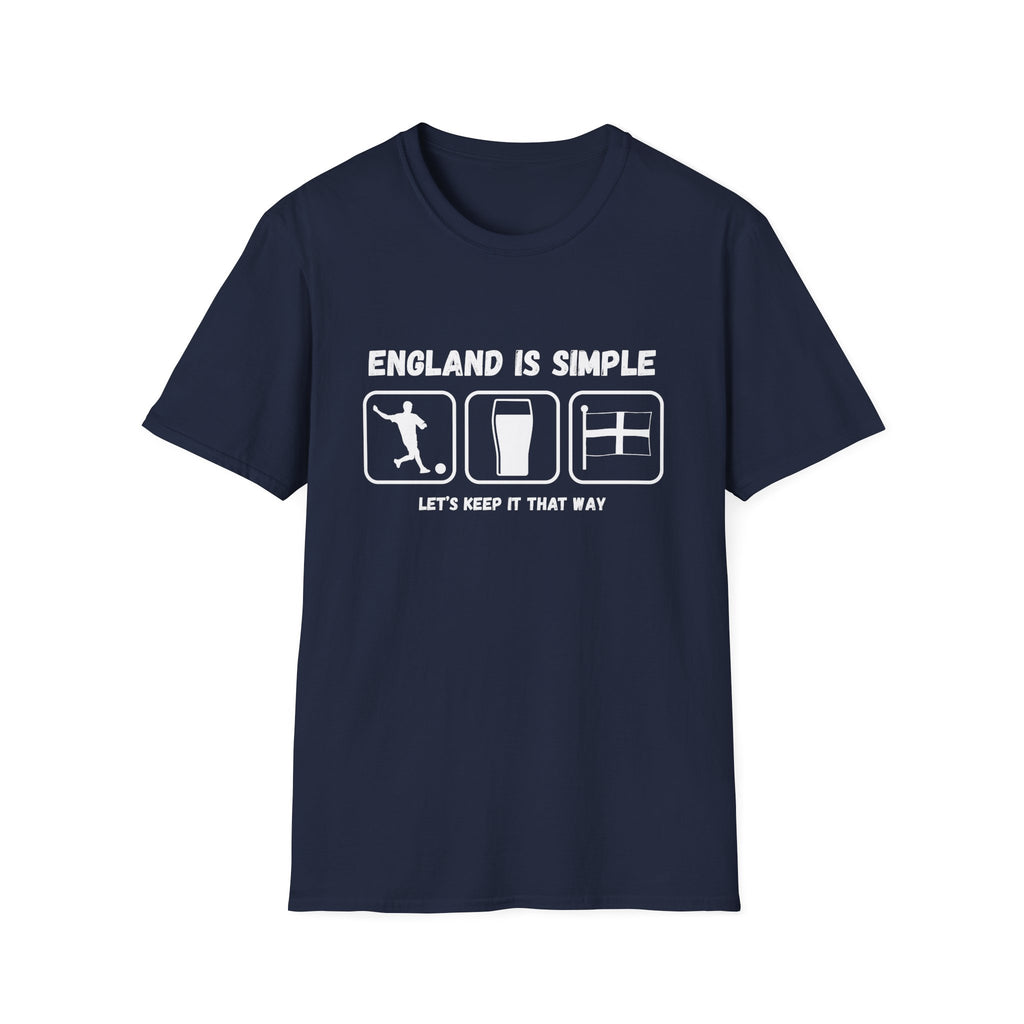 England Is Simple T-Shirt — Football, Pint & Flag Tee (Let’s Keep It That Way)