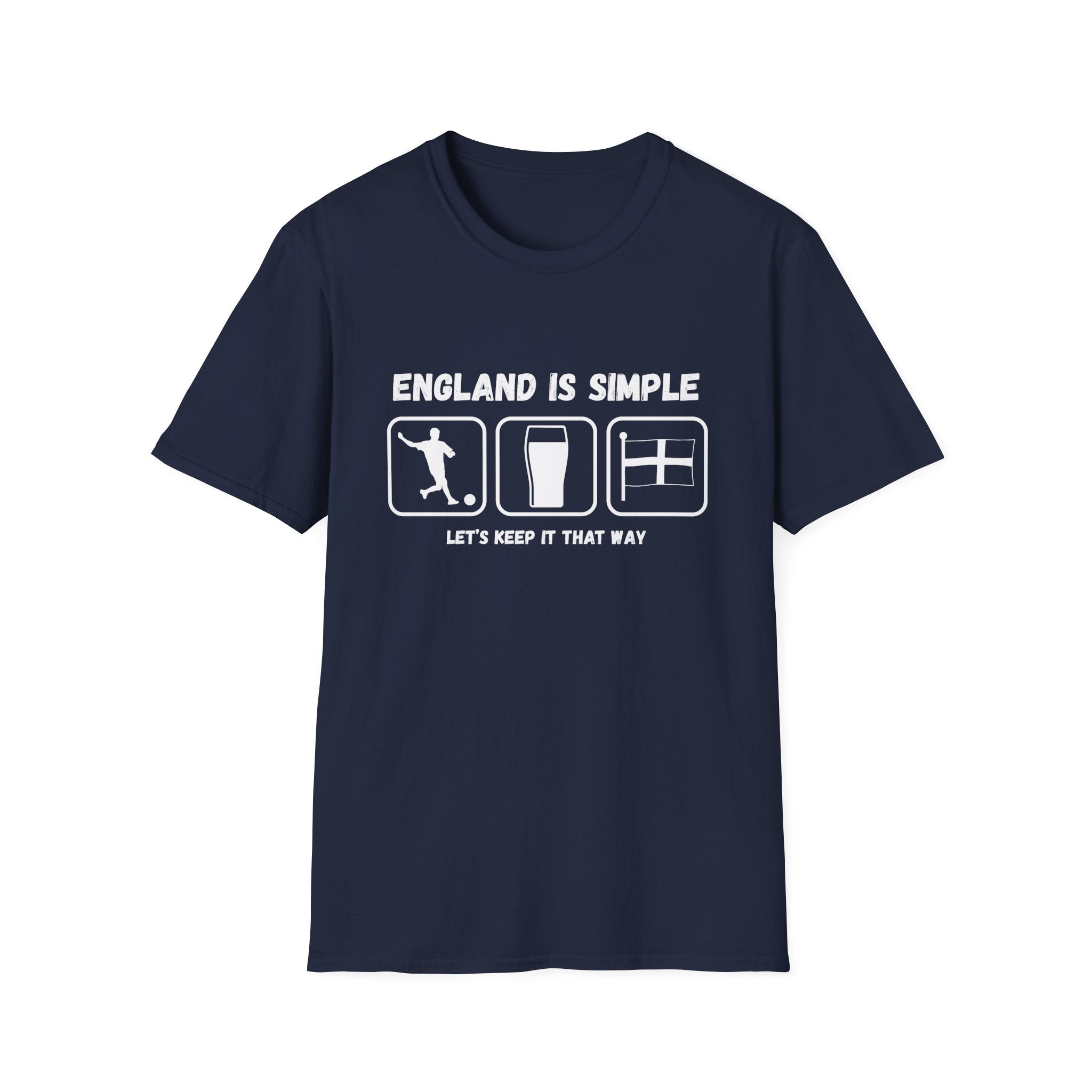 England Is Simple T-Shirt — Football, Pint & Flag Tee (Let’s Keep It That Way)