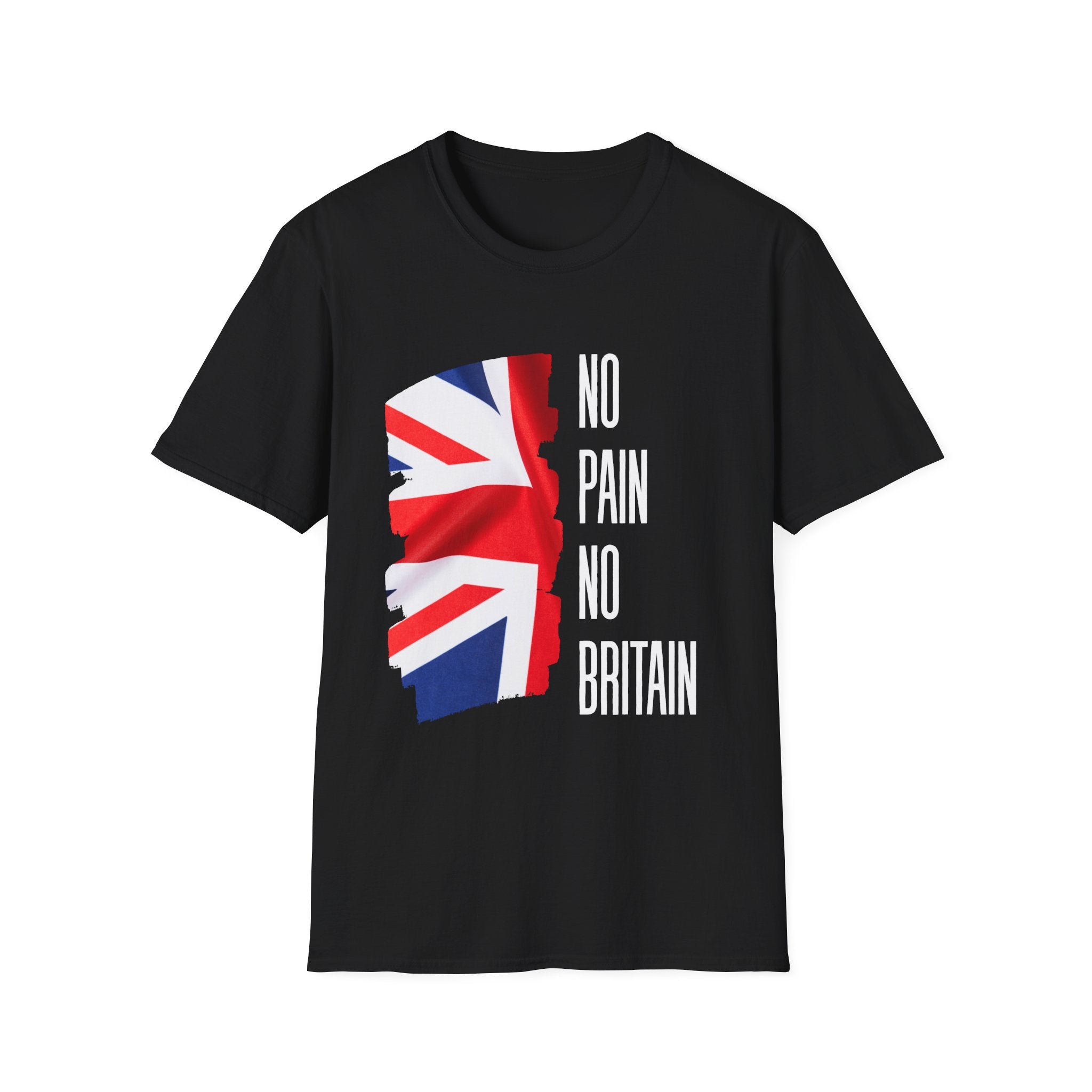 T-Shirt — "No Pain No Britain" Union Jack Graphic