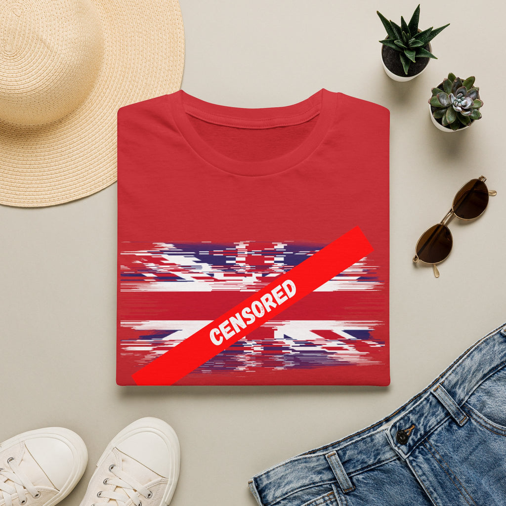 Censored Union Jack T-Shirt — British Political Flag Tee