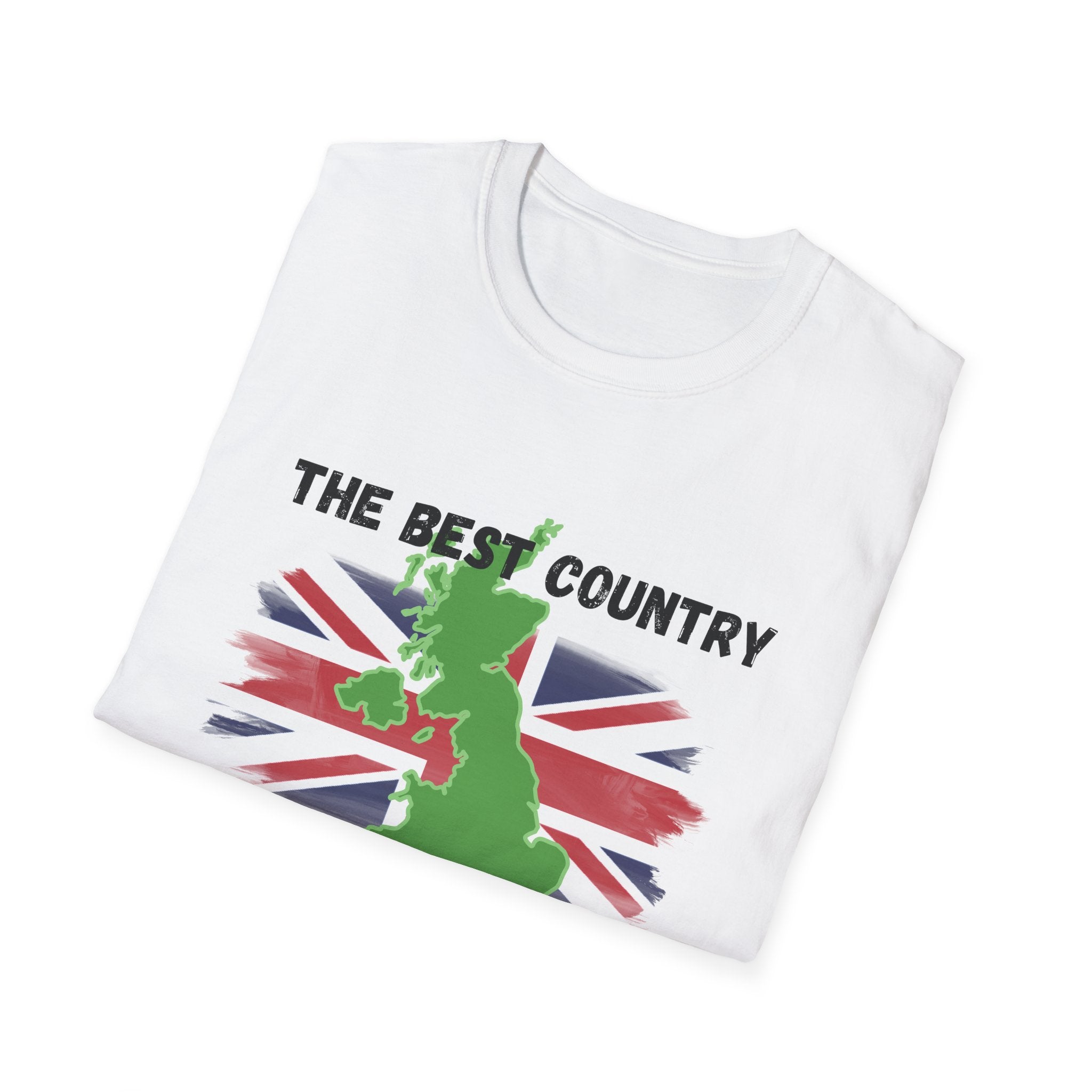 British Patriot T-Shirt — “The Best Country in the World” Union Jack Map