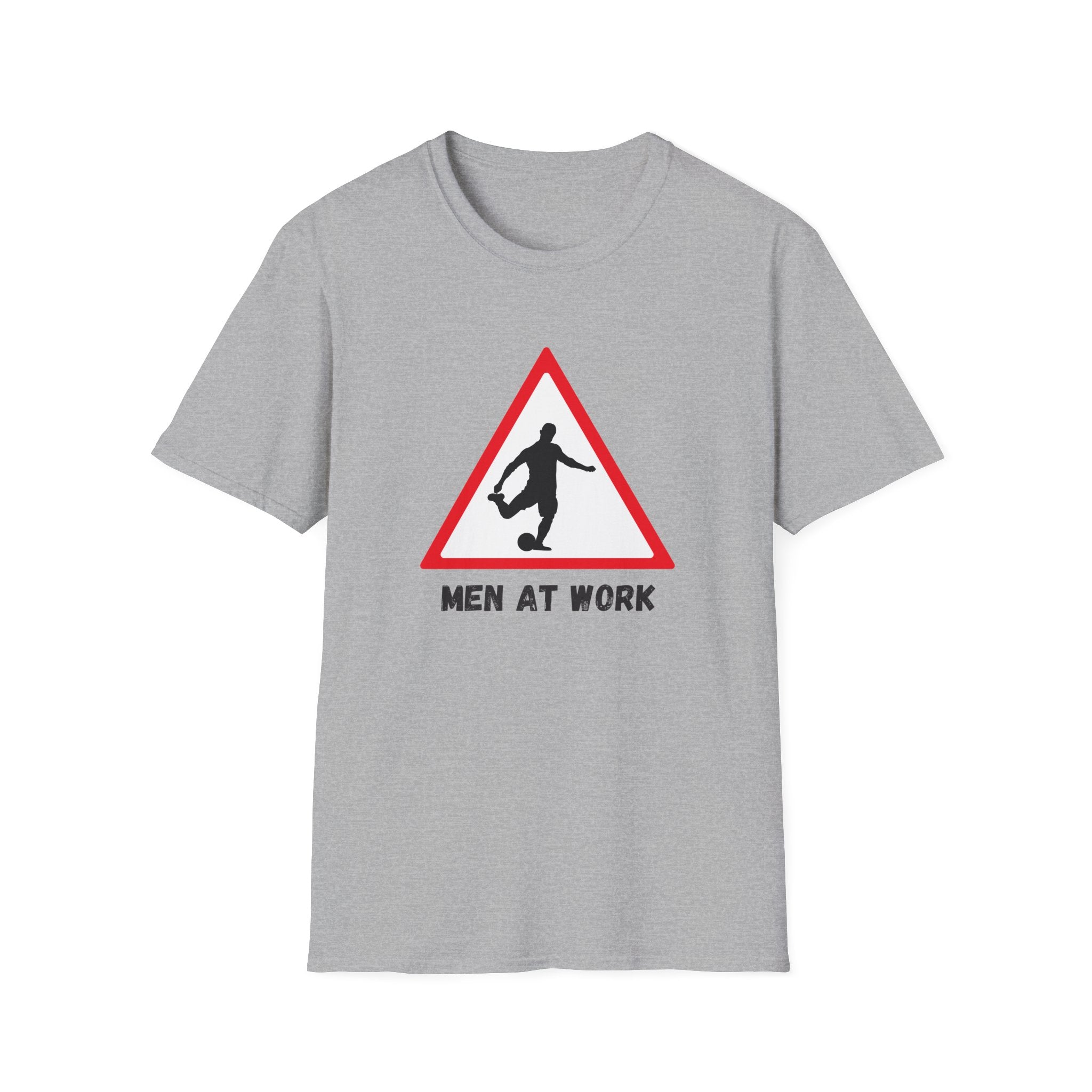 Men at Work Roadside Sign T-Shirt — British Humour T-Shirt