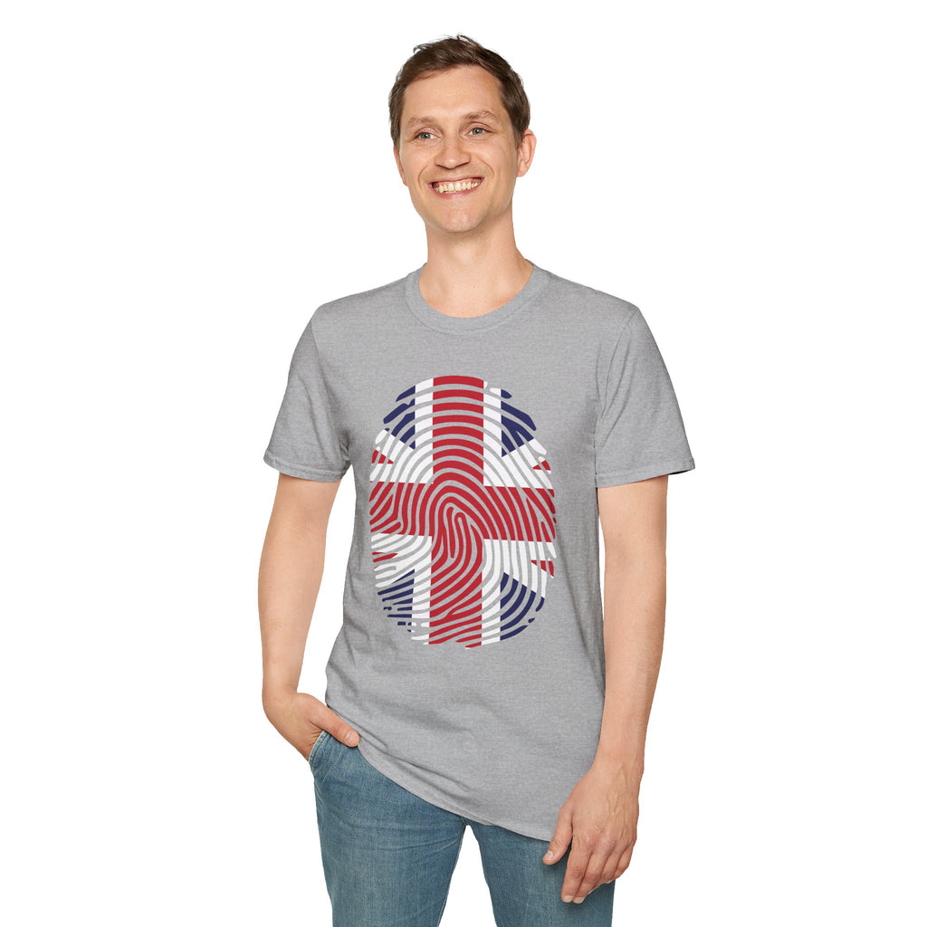 Union Jack Fingerprint British T-Shirt — Patriotic UK Pride Tee