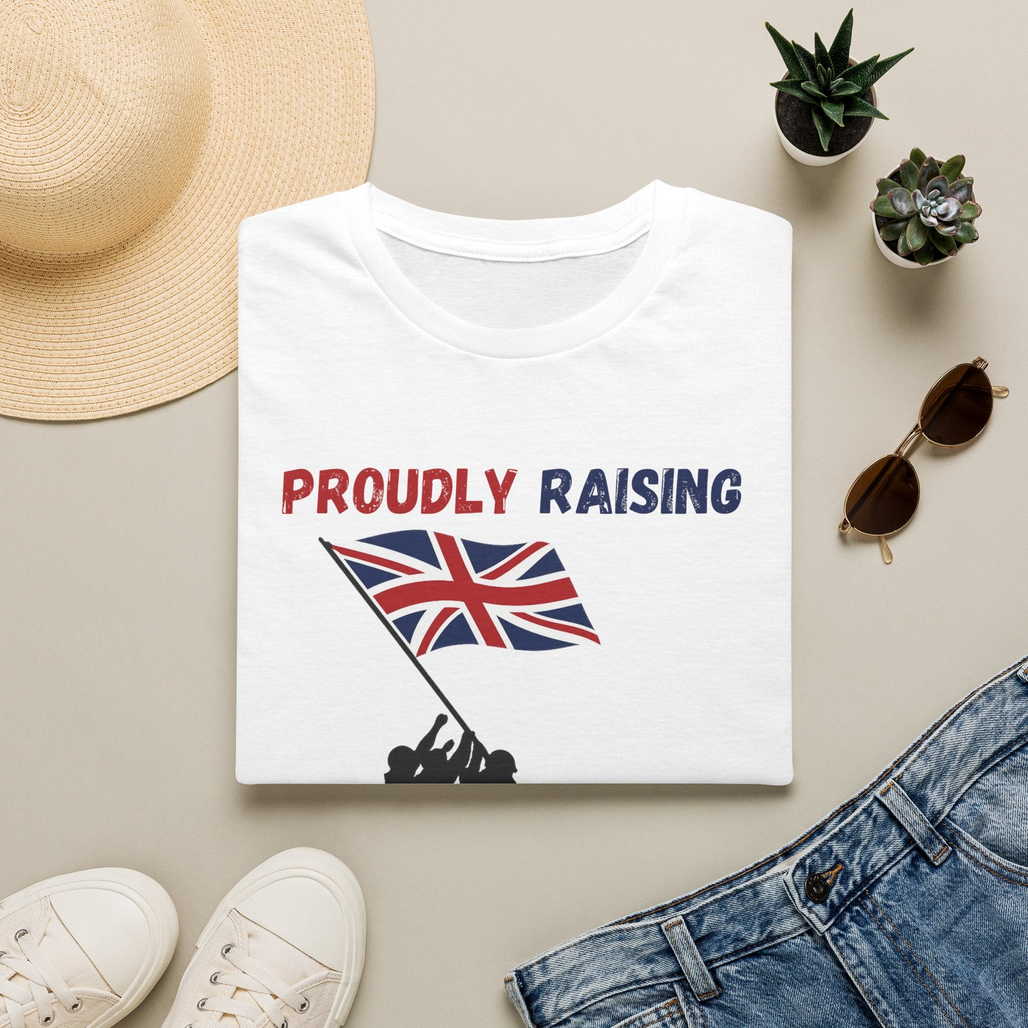 Proudly Raising Our Colours T-Shirt (original) — British Flag Patriotic Tee